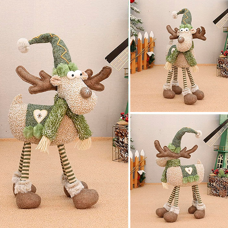 Новогодняя фигурка под елку YH259903 новогодний олень 55 см рождественская мягкая игрушка Green