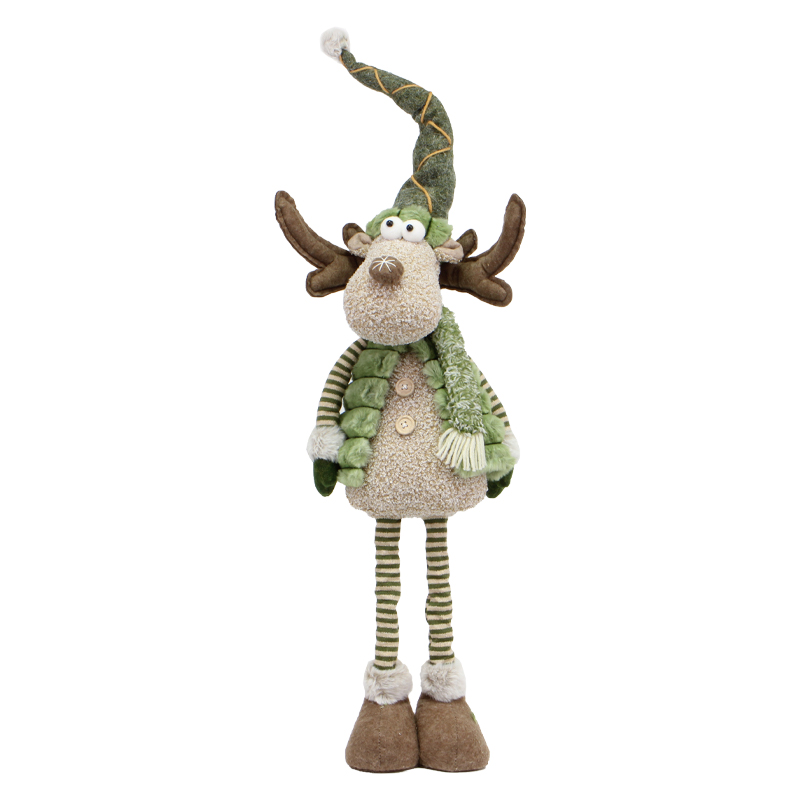 Новогодняя фигурка под елку YH259905A  новогодний олень 85 см рождественская мягкая игрушка Green