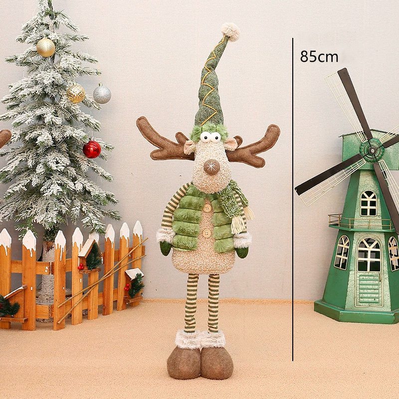 Новогодняя фигурка под елку YH259905A  новогодний олень 85 см рождественская мягкая игрушка Green