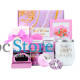 Подарочный набор Spa Gift Basket Set 01 8 предметов термостакан мыло бомбочка соль для ванны ароматическая свеча открытка резинка браслет Violet