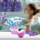 Подарочный набор Spa Gift Basket Set 01 8 предметов термостакан мыло бомбочка соль для ванны ароматическая свеча открытка резинка браслет Violet
