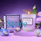 Подарочный набор Spa Gift Basket Set 01 8 предметов термостакан мыло бомбочка соль для ванны ароматическая свеча открытка резинка браслет Violet