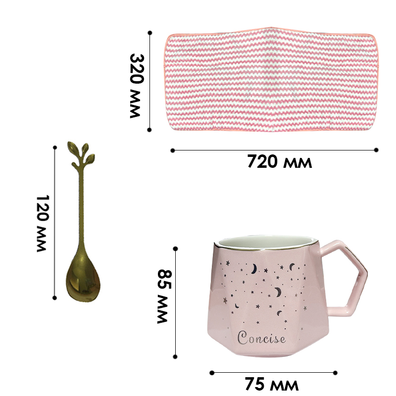Сувенирный подарочный набор CC1 чашка+полотенце+ложка+открытка