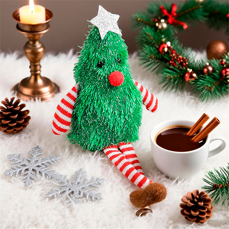 Рождественская игрушка Елочка A16  новогодний декор Green