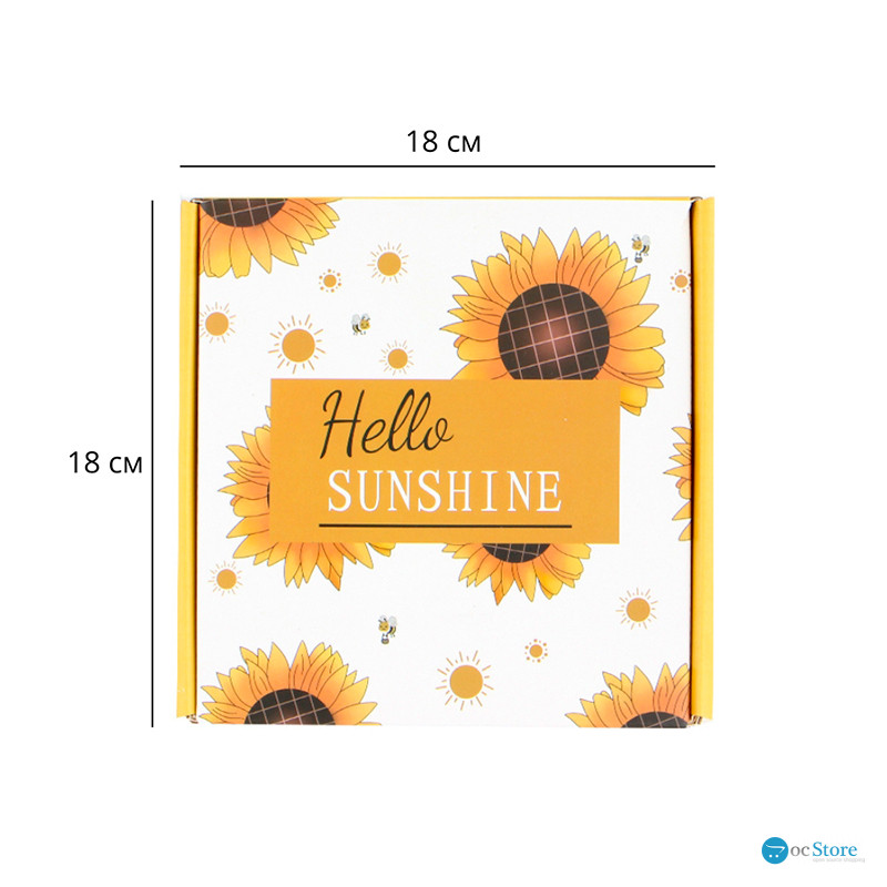 Подарочный Spa Box Sunshine из 7 предметов термостакан алмазное мыло бомбочка для ванны соль для ванны ароматическая свеча носки Yellow