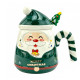 Рождественская чашка "Merry Christmass" Санта JJX001 кружка в форме Санты с ложечкой в подарочной упаковке Green