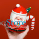Рождественская чашка "Merry Christmass" Санта JJX001 кружка в форме Санты с ложечкой в подарочной упаковке Red