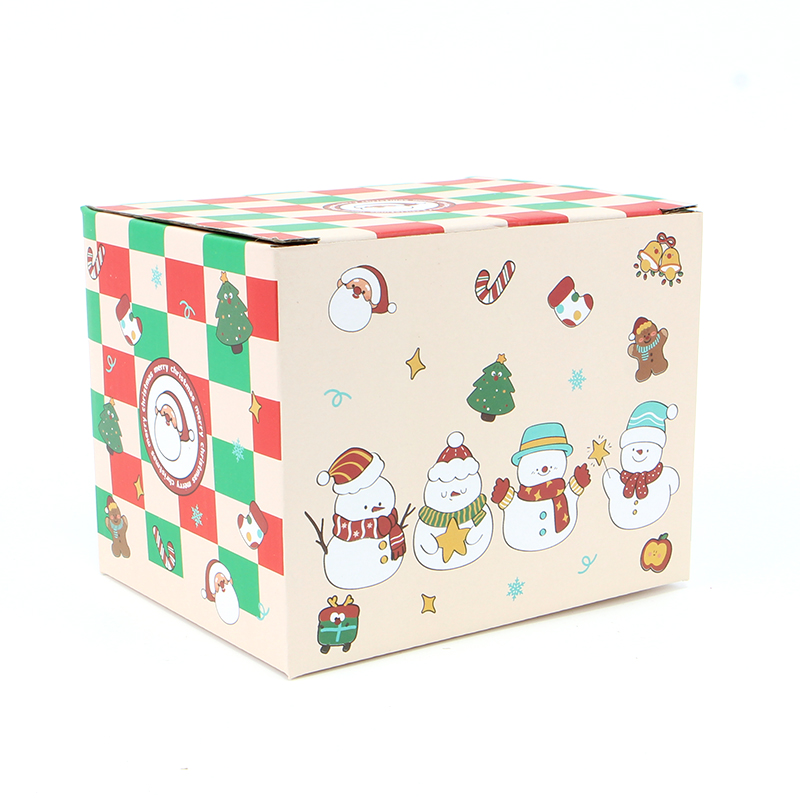 Новогодняя чашка JJX010 Новогодняя феерия кружка с ложечкой крышечкой рождественская в подарочной упаковке Green