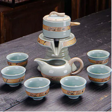 Набор для чайной церемонии для приготовления чая гайвань пиалы с чайником на 6 персон #07 Шепот бамбука