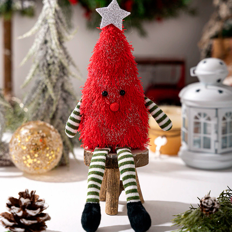 Рождественская игрушка Елочка A16  новогодний декор Red