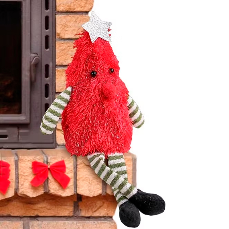 Рождественская игрушка Елочка A16  новогодний декор Red