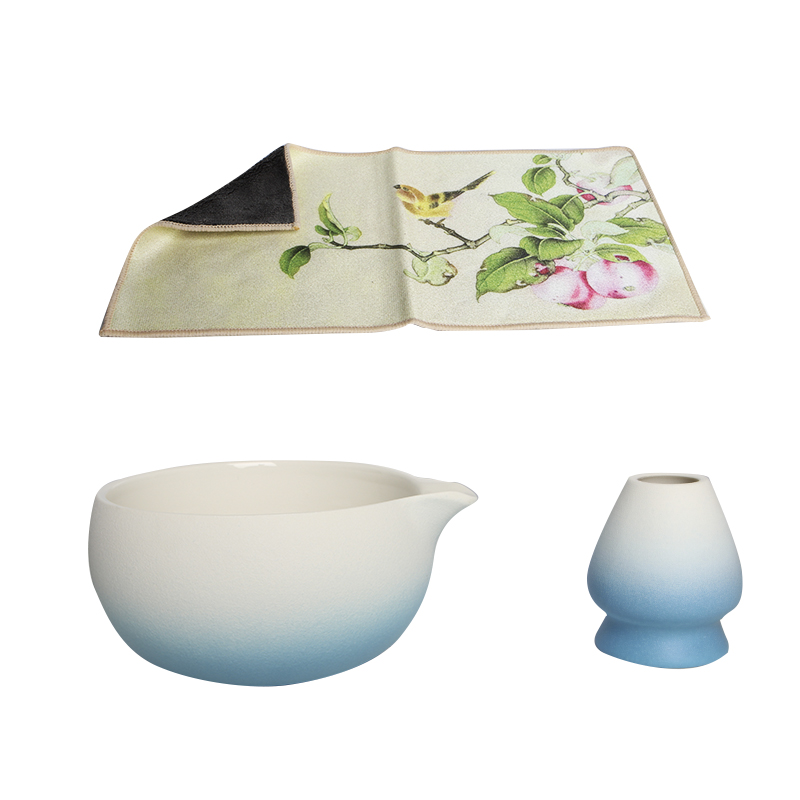 Набор Mavanto 5654 для приготовления чая матча 7 предметов Blue + White