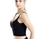 Женский 3D топ 2765# с моделирующим эфектом пушап с глубоким декольте удлиненный Черный S