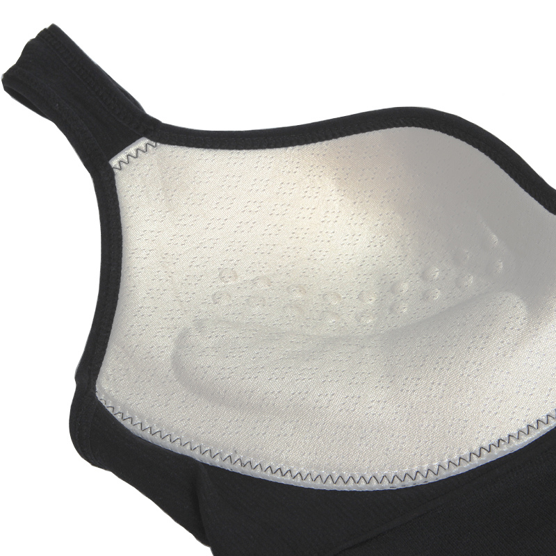 Женский 3D топ 2765# с моделирующим эфектом пушап с глубоким декольте удлиненный Черный S