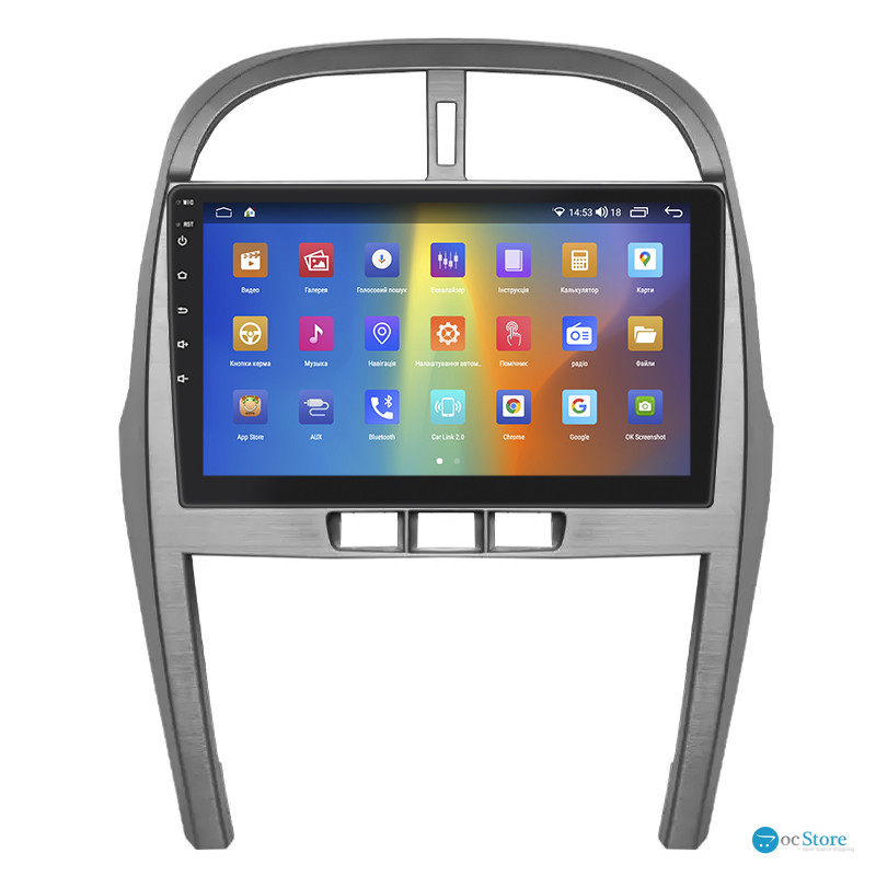 Штатная магнитола Lesko для Chery Tiggo 3 I 2014-2020 экран 10" 2/32Gb CarPlay 4G Wi-Fi GPS Prime