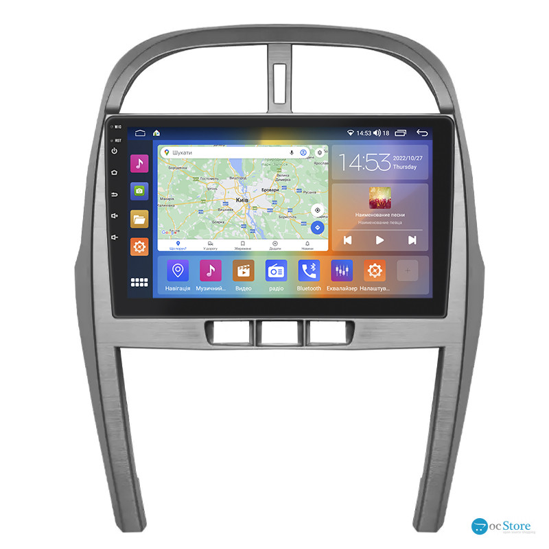 Штатная магнитола Lesko для Chery Tiggo 3 I 2014-2020 экран 10" 4/64Gb CarPlay 4G Wi-Fi GPS Prime
