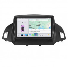 Штатная магнитола Lesko для Ford C-MAX II 2010-2015 экран 9" 4/64 QLED CarPlay 4G Wi-Fi GPS 360 Prime