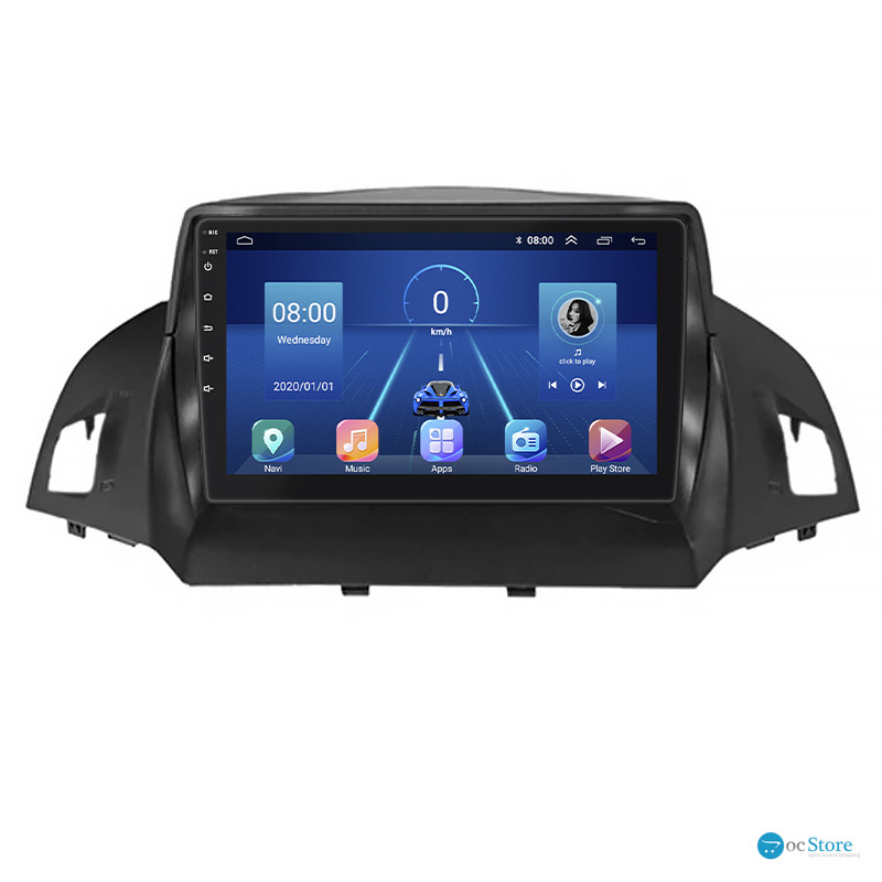 Штатная магнитола Lesko для Ford C-MAX II 2010-2015 экран 9" 2/32Gb 4G Wi-Fi GPS Top