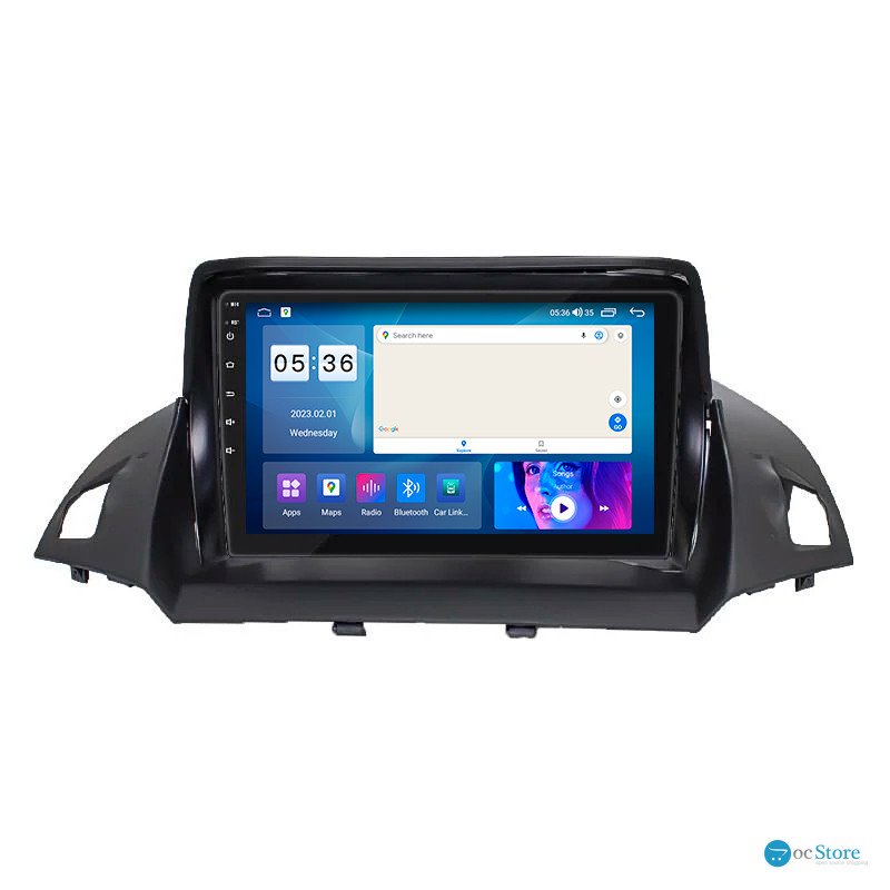 Штатная магнитола Lesko для Ford C-MAX II Рестайлинг 2015-2019 экран 9" 4/64Gb CarPlay 4G Wi-Fi GPS Prime
