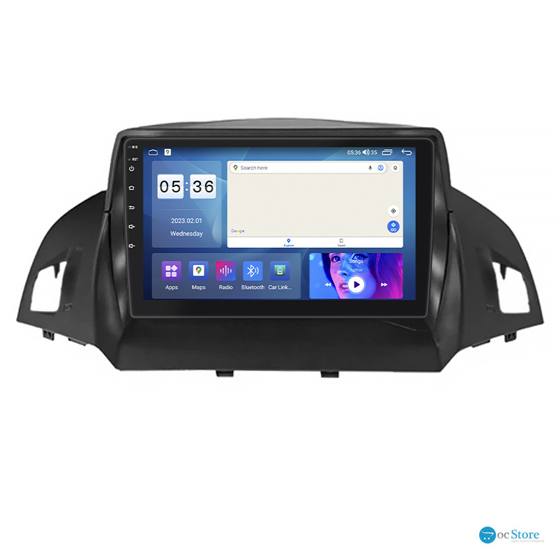 Штатная магнитола Lesko для Ford Kuga II 2012-2016 экран 9" 2/32Gb CarPlay 4G Wi-Fi GPS Prime