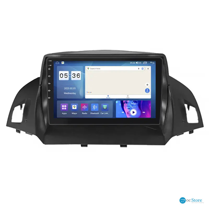 Штатная магнитола Lesko для Ford Kuga II Рестайлинг 2016-2019 экран 9" 4/64Gb CarPlay 4G Wi-Fi GPS Prime