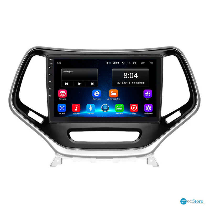 Штатная магнитола Lesko для Jeep Cherokee V (KL) 2013-2018 экран 10" 2/32Gb Wi-Fi GPS Base