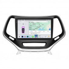 Штатная магнитола Lesko для Jeep Cherokee V (KL) 2013-2018 экран 10" 4/64 QLED CarPlay 4G Wi-Fi GPS 360 Prime