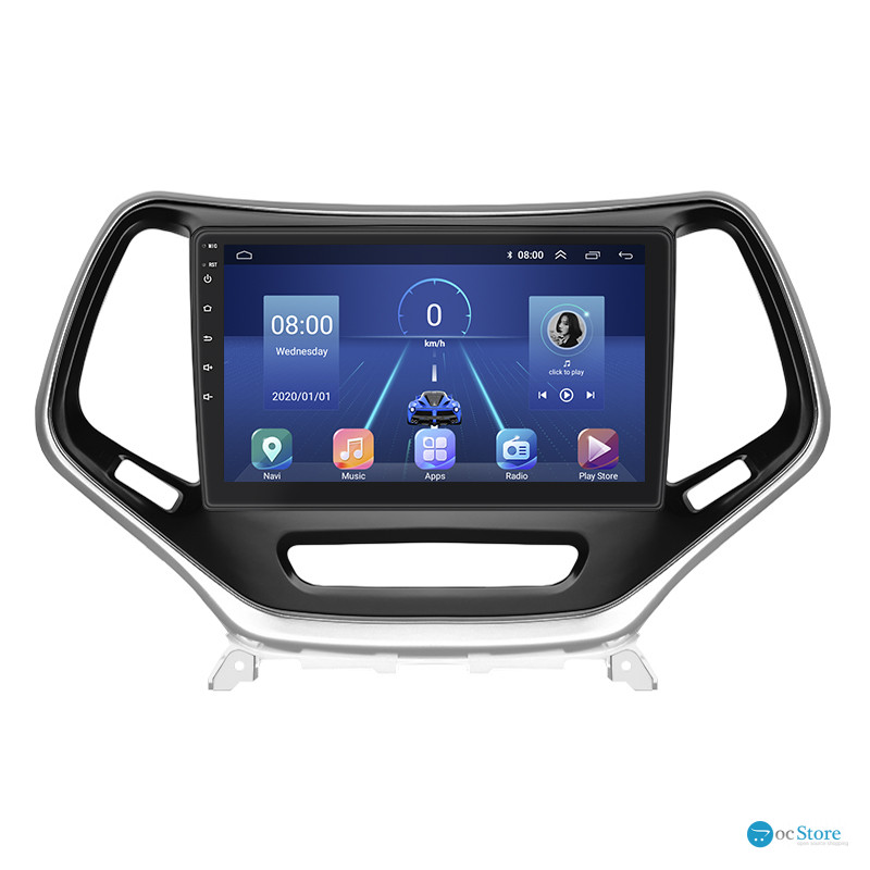 Штатная магнитола Lesko для Jeep Cherokee V (KL) 2013-2018 экран 10" 2/32Gb 4G Wi-Fi GPS Top