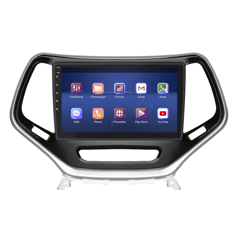 Штатная магнитола Lesko для Jeep Cherokee V (KL) 2013-2018 экран 10" 6/128Gb 4G Wi-Fi GPS Top