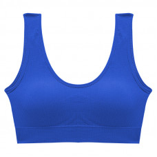 Топ женский в рубчик B01# с не регулируемыми бретелями Синий M 70/75 ABC