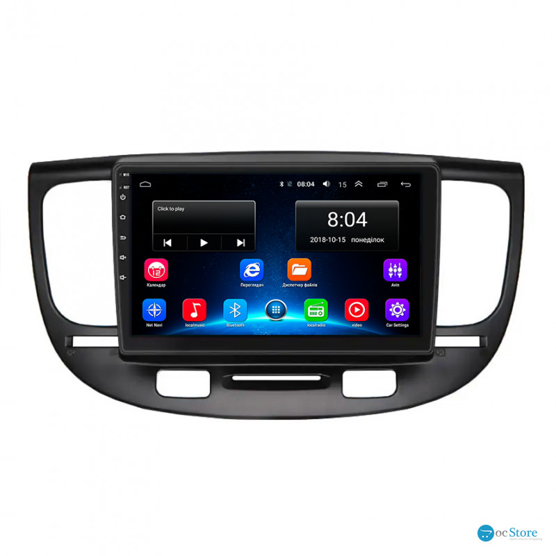 Штатная магнитола Lesko для Kia Rio II Рестайлинг 2009-2011 экран 9" 2/32Gb Wi-Fi GPS Base
