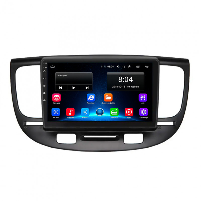 Штатная магнитола Lesko для Kia Rio II Рестайлинг 2009-2011 экран 9" 2/32Gb Wi-Fi GPS Base