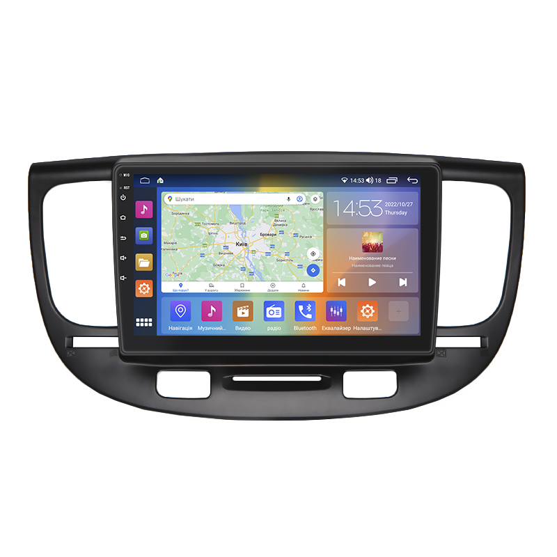 Штатная магнитола Lesko для Kia Rio II Рестайлинг 2009-2011 экран 9" 2/32Gb CarPlay 4G Wi-Fi GPS Prime