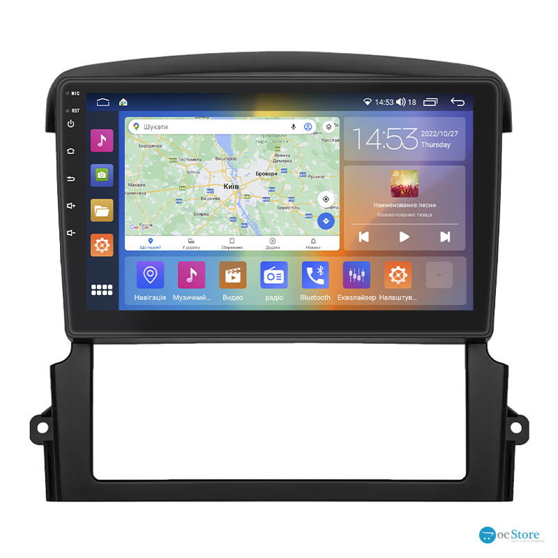 Штатная магнитола Lesko для Kia Sorento I Рестайлинг 2006-2011 экран 9" 4/64Gb CarPlay 4G Wi-Fi GPS Prime