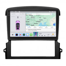 Штатная магнитола Lesko для Kia Sorento I Рестайлинг 2006-2011 экран 9" 4/64 QLED CarPlay 4G Wi-Fi GPS 360 Prime