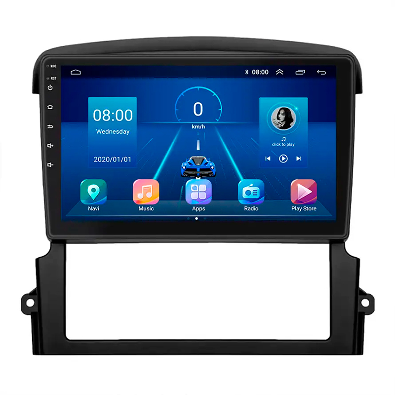 Штатная магнитола Lesko для Kia Sorento I Рестайлинг 2006-2011 экран 9" 6/128Gb 4G Wi-Fi GPS Top