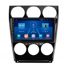 Штатная магнитола Lesko для Mazda 6 I (GG) Рестайлинг 2005-2008 экран 9" 2/32Gb 4G Wi-Fi GPS Top