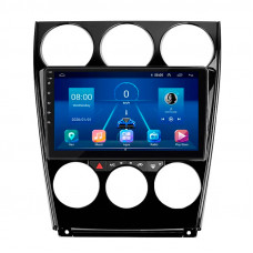 Штатная магнитола Lesko для Mazda 6 I (GG) Рестайлинг 2005-2008 экран 9" 4/64Gb 4G Wi-Fi GPS Top