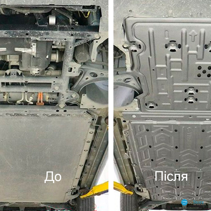 Защита днища для автомобиля BYD Yuan Plus EV 510 HX-AMP-0037 двигатель + два аккумулятора Магниево-алюминиевый сплав