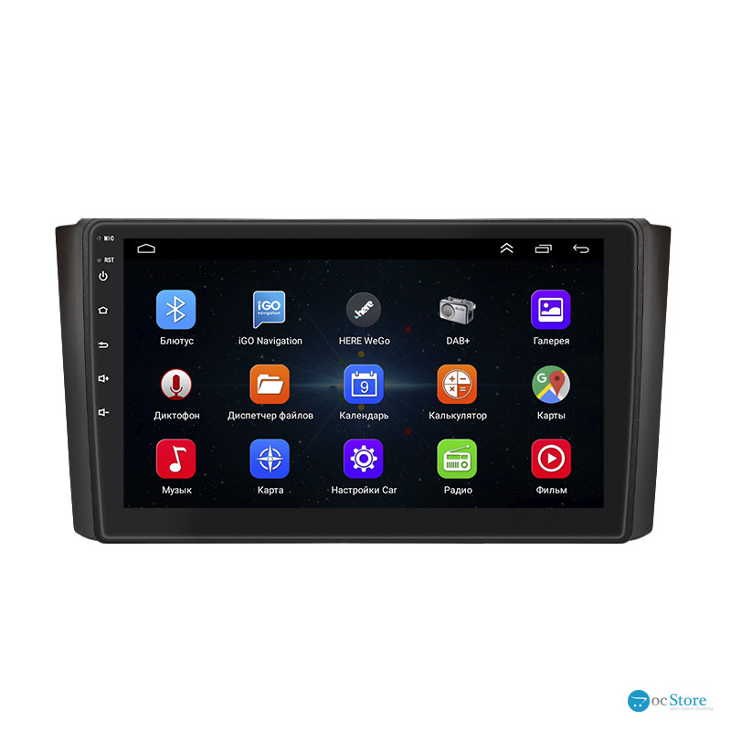 Штатная магнитола Lesko для SsangYong Rexton II 2006-2012 экран 9" 1/16Gb Wi-Fi GPS Base
