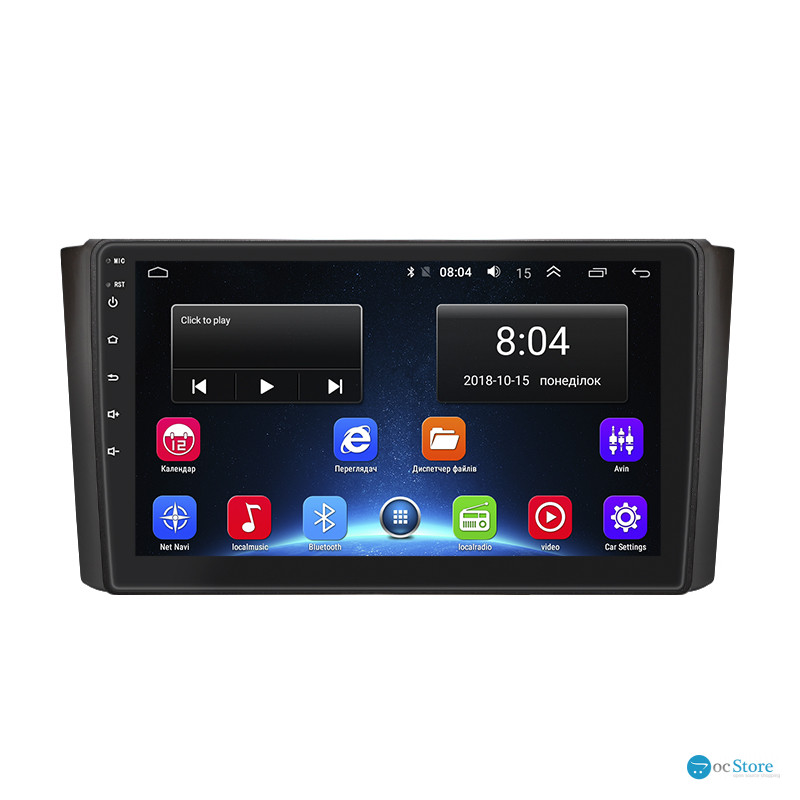 Штатная магнитола Lesko для SsangYong Rexton II 2006-2012 экран 9" 2/32Gb Wi-Fi GPS Base