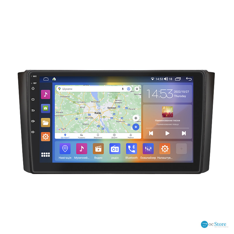 Штатная магнитола Lesko для SsangYong Rexton II 2006-2012 экран 9" 4/64Gb CarPlay 4G Wi-Fi GPS Prime