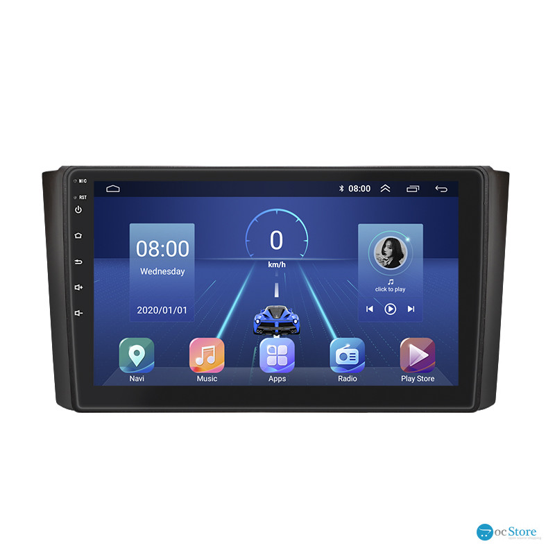 Штатная магнитола Lesko для SsangYong Rexton II 2006-2012 экран 9" 2/32Gb 4G Wi-Fi GPS Top