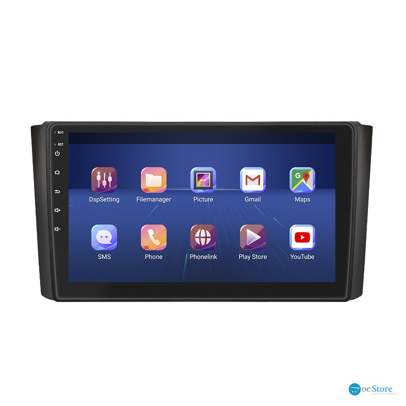 Штатная магнитола Lesko для SsangYong Rexton II 2006-2012 экран 9" 2/32Gb 4G Wi-Fi GPS Top