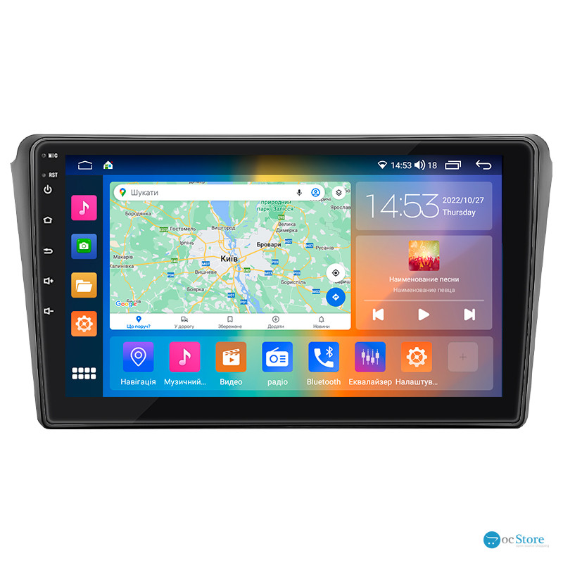 Штатная магнитола Lesko для Toyota Avensis II 2003-2006 экран 9" 2/32Gb CarPlay 4G Wi-Fi GPS Prime