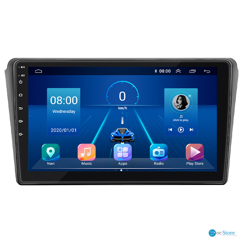 Штатная магнитола Lesko для Toyota Avensis II 2003-2006 экран 9" 2/32Gb 4G Wi-Fi GPS Top