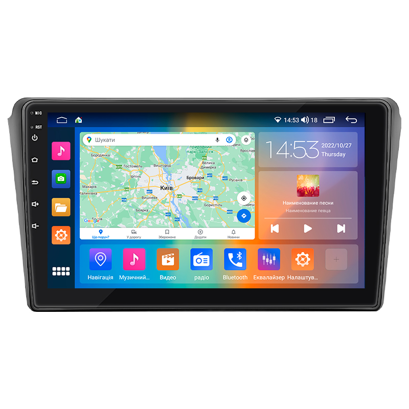 Штатная магнитола Lesko для Toyota Avensis II Рестайлинг 2006-2009 экран 9" 4/64Gb CarPlay 4G Wi-Fi GPS Prime