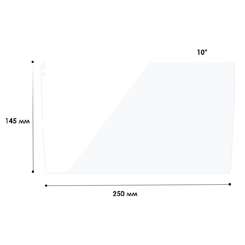 Защитное стекло для универсальной автомагнитолы 10 дюймов SS-GHM-10 inch