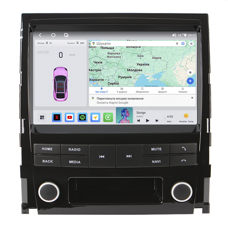 Штатная магнитола Lesko для Cadillac Escalade III 2006-2014 экран 9" 4/64 QLED CarPlay 4G Wi-Fi GPS 360 Prime