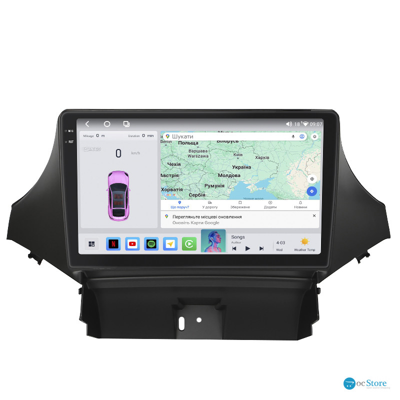 Штатная магнитола Lesko для Chevrolet Orlando I 2010-2018 экран 9" 4/64 QLED CarPlay 4G Wi-Fi GPS 360 Prime